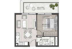 1 bedroom apartment